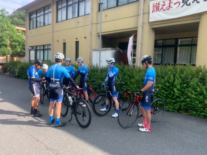 コウノトリチャレンジライドスタッフ試走　集合